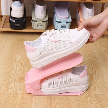 1GB Izturīgs regulējams apavu glabāšanas kaste apavu plaukts slots telpas taupīšanas ministru kabineta atbalstu kurpju kastē uzglabāšanas plaukts