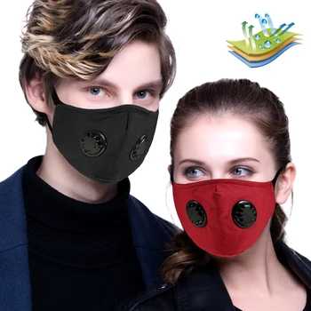 1gb Modes Dubultā Vārstu PM2.5 Muti Maska ar 2 Maināmiem salona Filtri, Maskas, Aizsardzības Elpojošs Sejas Maska Jaunas