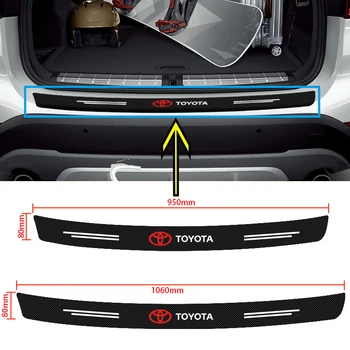 1gb Oglekļa Šķiedras Auto Bagāžnieka Aizsardzības Uzlīme Auto Boot Decal par Toyotas Corolla Yaris Rav 4 Avensis Auris Camry C-ap 86 Prius