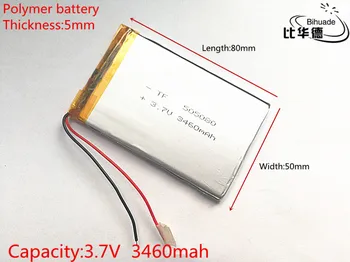 1gb Polimēru akumulators 3460 mah 3,7 V 505080 smart home Li-ion akumulatoru dvr mp3 mp4