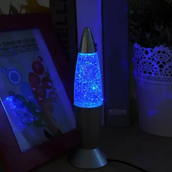 1pc 3D Raķešu Nakts Gaismas Krāsa Mainās, Lavas Lampas RGB LED Mirdzums Puse Noskaņojumu Nakts Gaisma Ziemassvētku Dāvanu Gultas Nakts lampas 53781