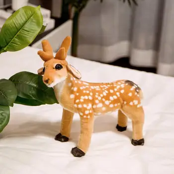 1pc gudrs simulācijas žirafe plīša rotaļlieta mīkstu pildījumu dzīvnieku lelles augstas kvalitātes briežu Rotaļlietas bērnu bērniem dzimšanas dienas dāvanu, mājas apdare
