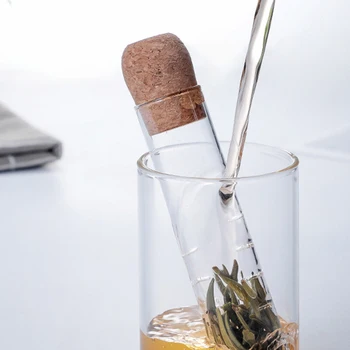 1PC Korķa Stikla Pudele ar Caurspīdīgu Tējas Sietiņš Mini Tukša Pudele Tējas Infuser Caurule Alus Mēģenē Mājas Puse Birojs