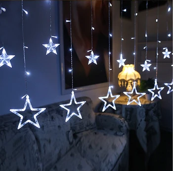 2.5 M Ziemassvētku LED Apgaismojums 220V Romantisku Pasaku Zvaigžņu LED Aizkaru String Apgaismojums, Brīvdienu Kāzu Vainags Partijas Apdare 17138
