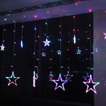2.5 M Ziemassvētku LED Gaismas AC 220V Romantisku Pasaku Zvaigžņu LED Aizkaru String Apgaismojums Sloksnes Brīvdienu Kāzu Vainags Partijas Apdare