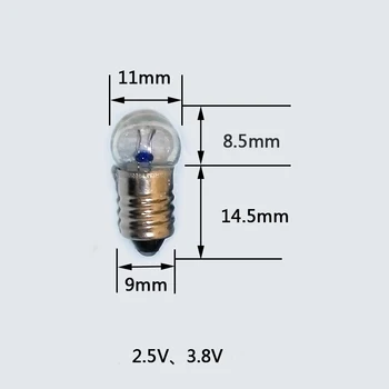 2.5 V 3.8 V Eksperimentu, Mazs Gaismas Spuldzes vecmodīgs Lukturīti E10 Lampas 20pcs