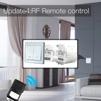 2 Banda DIY Smart WiFi RF433 Slēdzis Modulis Smart Life/Tuya APP RF Tālvadības pults Darbojas ar Alexa, Google Home 1/2 Veids