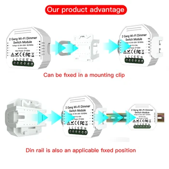 2 Banda Smart LED Reostats Modulis DIY Breaker Tuya APP Bezvadu Kontroles Gaismas Reostats Moduļu Maiņa Saderīgs Ar Alexa, Google