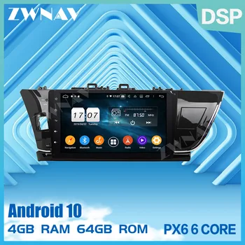 2 din IPS PX6 skārienekrāna Android 10.0 Auto Multimedia player Toyota Corolla. - 2016. gada audio radio, stereo, GPS navi galvas vienības