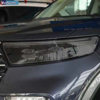 2 Gab., Auto Lukturu aizsargplēvi Priekšējās Gaismas Pārredzamu Kūpinātas Black TPU Uzlīme Ford Explorer 