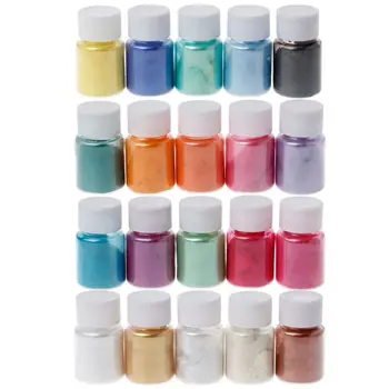 20 Krāsas, Vizlas Pulveris Epoksīda Sveķi, Krāsviela, Perlamutra Pigmentu Dabas Vizlas Minerālu Pulveris L29K jaunākās produktu