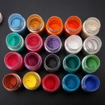 20 Krāsas, Vizlas Pulveris Epoksīda Sveķi, Krāsviela, Perlamutra Pigmentu Dabas Vizlas Minerālu Pulveris L29K jaunākās produktu