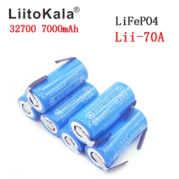 2019 LiitoKala 3.2 V 32700 7000mAh 6500mAh LiFePO4 Baterijas 35A Nepārtraukta Novadīšana Maksimālais 55A Augstas jaudas akumulators+Niķeļa plāksnēm,