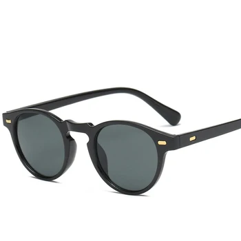 2019 Mazas, Apaļas Saulesbrilles Vīriešiem Sievietes Luksusa Zīmolu Dizainera Dāmas Vintage Ovāls Melnās Saules Brilles Toņos Brilles UV400