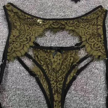 2019 Sievietes Sexy Apakšveļa Komplekts Dāmas Babydoll Sleepwear Erotiska Apakšveļa Mežģīņu Kleita Krūšturis, Zeķbikses Eksotisko Komplekti, Nestandarta