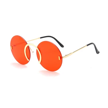 2020 bez apmales Punk Saulesbrilles Sieviešu Luksusa Zīmolu Sieviešu, Saules Brilles Briļļu Kārta Retro Objektīvs UV400 Vīriešu Brilles Gafas