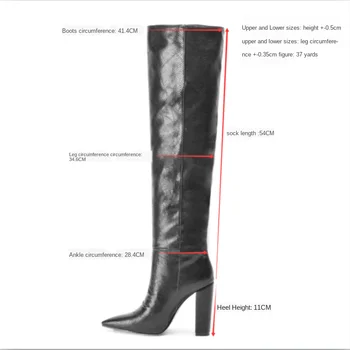 2020. gada Eiropas un Amerikas stilu, bieza, papēdis modes zābaki norādīja super augstu papēdi liela izmēra augstas caurules ziemas zābaki sievietēm