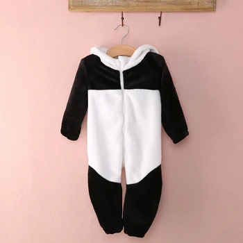 2020. Gadam Infant Baby Zēni Meitenes Rudens Ziemas Drēbes Romper Jumpsuit Jaundzimušā Apģērbu Kapuci Gudrs Panda Romper Bērnu Kostīmi