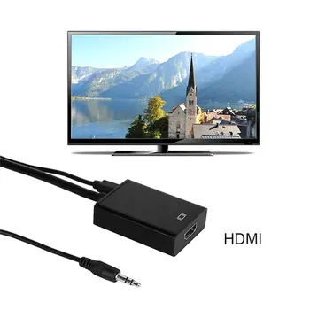 2020 Jaunu VGA Uz HDMI Pārveidotājs 1080P Hd Adapteris Ar Audio Cable Plug And Play Dizaina Atbalsta Līdz Pat 1080P Hd Izšķirtspēju