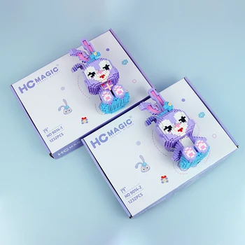 2020 Jaunu Ķieģeļu Rotaļu Modeli Multiplikācijas Filmu Veidošanas Bloku Violeta Trušu Stils Divas Dizaina 1232 Pes Viegli Spēlēt Meitenēm Dāvanu Zēns