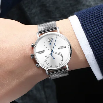 2020 Vīrieši Uzņēmējdarbības Rokas pulksteni Cilvēks Pulkstenis Hronogrāfs Luksusa Zīmolu Vīriešu Pulkstenis Kvarca rokas Pulkstenis Vīriešu Skatīties Vīriešu rokas pulksteņi