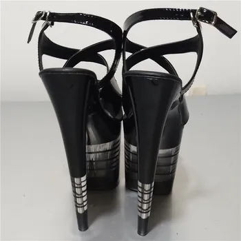 20cm Roku darbs modes augstpapēžu Kurpes sexy klubu sniega Eksotisko Dejotāju kurpes 8 collu romas augstpapēžu vasaras sandales