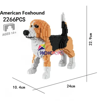 2266pcs Mini Grupu Bloki Rotaļlieta Suns Modelis Foxhound Mini Ķieģeļu Ēka Rotaļlieta Pieaugušajiem Dāvanas Dzimšanas dienā 8625 Izglītības Rotaļlietas