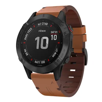 22mm Ādas Watchband Siksnu Garmin Fenix 6 /6Pro/5/5Plus/Instinkts Smart Watch Band Quick Release Priekštecis 945 935 18960