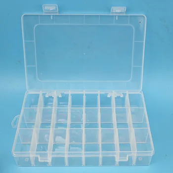 24 elektronisko komponentu lodziņā rīku, zvejas rīku kastē rotaslietas rūtiņu PP materiāla medicīna