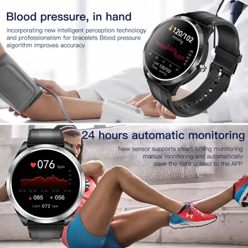 24 stundas dinamisku Monitora EKG PPG HRV Smart Skatīties ir 2021. IP68 smart miega Monitors Fitnesa Tracker vīriešiem sieviešu tēva mātes