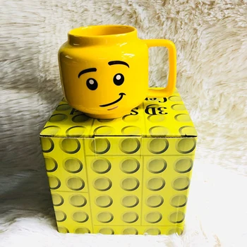 250mL Keramikas Kauss Lego Krūzes Smaida Izteiksmi Sejā Karikatūra Kafijas Piena Tējas Krūzes Gudrs Drinkware Ūdens Turētājs Krūze Kauss