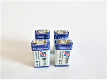 2GAB 1000mAh 9v li-ion (litija) 9 Volt Batterie Hersteller garantie+9 V lādētājs