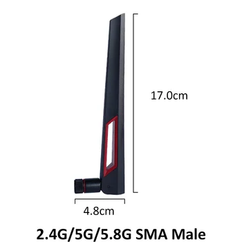 2gab 2.4 GHz 5GHz 5.8 Ghz Antenu nekustamā 8dBi SMA Male Connector 2.4 g 5.8 g divjoslu wifi Antena + 21cm RP-SMA Male Bize Kabelis