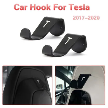 2gab Auto Piederumi piemēroti Tesla Model 3/S/X automašīnas Sēdekļa Pagalvi Āķis Black Pakaramo Turētājs auto accessorie -2020