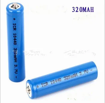 2gab/daudz Augstas kvalitātes 3,7 v 10440 litija baterijas gaismiņa elektronisko cigarešu 320MAH AAA uzlādējamās baterijas