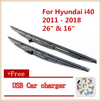 2gab/daudz Automašīnas vējstikla tīrītāju slotiņu Par Hyundai i40 (2011-2018),izmērs 26