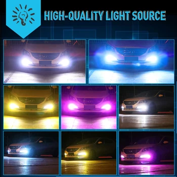2gab H3 LED Miglas lukturi Spuldzes 1000LM Pāris Auto Auto Braukšanas Gaismas Lampa 6000K Balts IP65 LED 3030 Čipu Miglas lukturi Braukšanas Spuldzes
