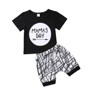2GAB Jaundzimušā bērna Puika Toddler Kokvilnas T-krekls Topi, Bikses Apģērbs, Apģērbu Puiku Drēbes