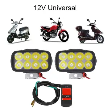 2GAB Motocikla Lukturi LED Moto Darba Auto Gaismas Lukturis, 12v 12w Motociklu Autonoma Lampas, Auto Piederumi, Auto Miglas Lukturi
