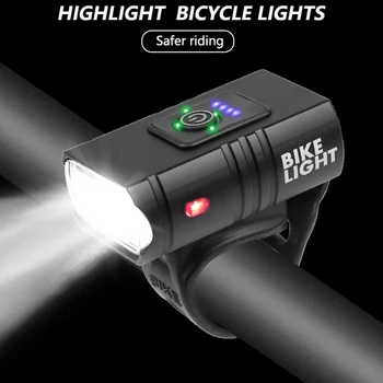 2gab USB Lādējamu Ūdensizturīgs T6 LED MTB Kalnu Velosipēds Priekšējo Lukturu Aizmugurē Taillight Velo Lukturīti Brīdinājuma Gaismas