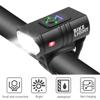 2gab USB Lādējamu Ūdensizturīgs T6 LED MTB Kalnu Velosipēds Priekšējo Lukturu Aizmugurē Taillight Velo Lukturīti Brīdinājuma Gaismas