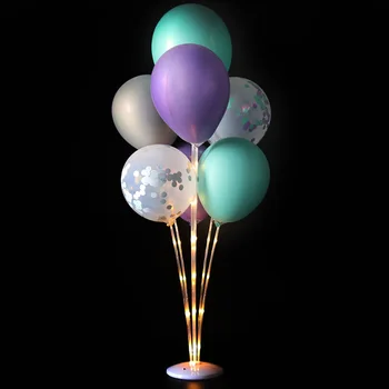 2set Led Gaismas Balonu Statīva Turētājs Kolonnas Bērniem Dzimšanas dienas ballīti Balonu Stick Kāzu Dekori Baloon Hēlija Globos Pieaugušo Ballon