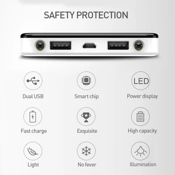 30000mAh Power Bank Ultra-plānas Portable Power bank Lādētājs ar LED Ciparu Displejs Ārējo Akumulatoru Xiaomi iphone7 8 x xs 4429