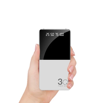 30000mAh Power Bank Ultra-plānas Portable Power bank Lādētājs ar LED Ciparu Displejs Ārējo Akumulatoru Xiaomi iphone7 8 x xs