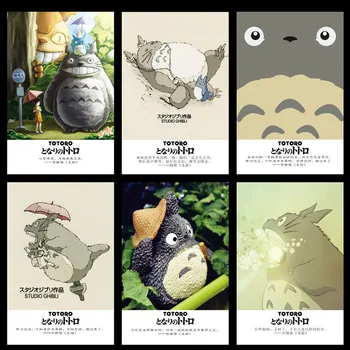 36 Loksnes/Set Kawaii Totoro Pastkarte /Apsveikuma kartiņu/Ziņojums Karte/Ziemassvētku un Jaunā Gada dāvanas