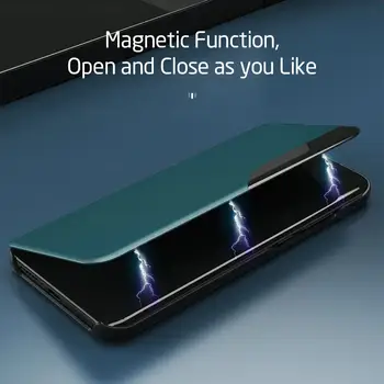 360 Magnētisko Flip Tālrunis Lietā Samsung Galaxy S20 Ultra S21 Plus S20 FE Mīksto Aizmugurējo Vāciņu uz Samsun S10 Lite S, 10 S, 20 Plaz Gadījumā