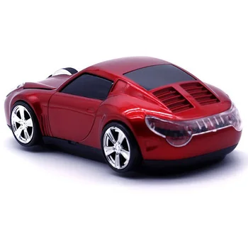 3D 2,4 GHz Bezvadu Sporta Auto Formas 1600DPI Optiskā Usb Atdzist Automašīnu Stilā Spēļu Peles Peles PC Klēpjdatoru Sarkans / Zils / Pelēks