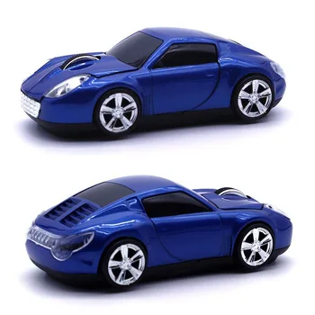 3D 2,4 GHz Bezvadu Sporta Auto Formas 1600DPI Optiskā Usb Atdzist Automašīnu Stilā Spēļu Peles Peles PC Klēpjdatoru Sarkans / Zils / Pelēks