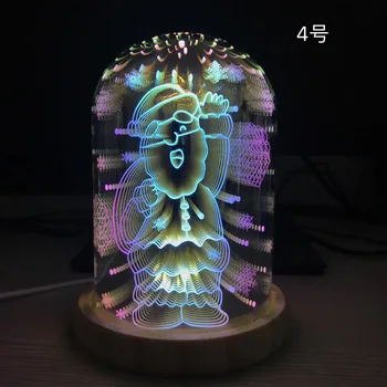 3D Magic Gaismas Dzimšanas dienas Dāvanu Gaismas Stikla Vāks Krāsains Mājas Dekorēšanas Radošā Led Gaismas Guļamistabas Atmosfēru Gaismas
