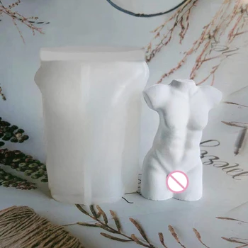 3D Māksla Ķermeņa Sveces Kristāla Epoksīda Sveķu Pelējuma Cilvēku Aromterapijas Apmetums, Vaska, Silikona Veidnes DIY Amatniecības Rotājumi Pieņemšanas Instruments, kas 15783